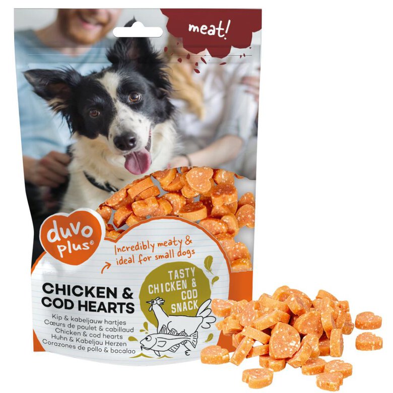 DUVO MEAT CORAZONES DE POLLO Y BACALAO BOLSA 180 GR