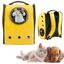 Mochila para transporte de mascotas gato y perro Transportin de imitación piel amarillo, , large indicador imagen numero 3