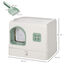 PawHut Arenero Cerrado para Gatos Caja de Arena para Gatos con Bandeja Extraíble Entrada con Cortina Pala y Filtro Desodorizante 50x40x40 cm Blanco, , large indicador imagen numero 2