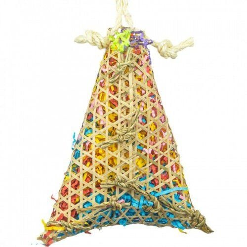 Juguete Pouch para loros color Amarillo