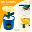 COSTWAY Cama para Gatos con Forma de Flor, Condominio de Mascotas de Interior con Rascador de Sisal, Posadero Acolchado Lavable, Diseño de Maceta, Ideal para Gatitos (Amarillo), , large indicador imagen numero 4