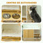 PawHut Mueble Arenero Blanco y Roble, , large indicador imagen numero 5