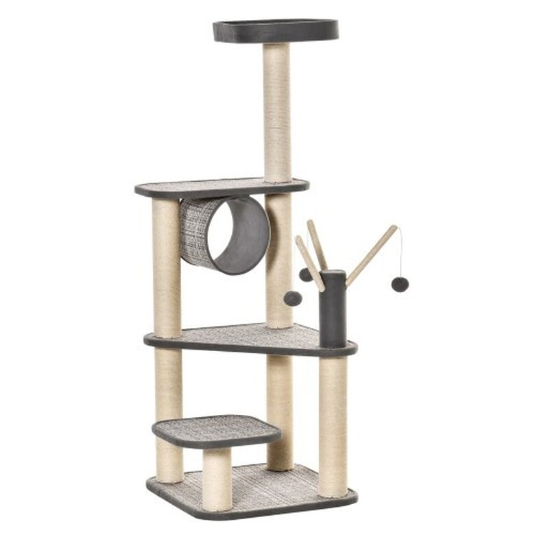 PawHut torre escalador plataformas gris para gatos, , large image number null