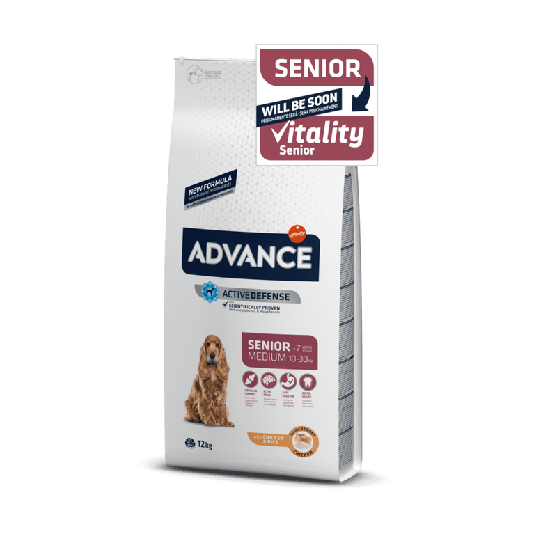 Advance Medium Senior +7 Active Defense Pollo y Arroz pienso para perros, , large image number null