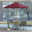 Outsunny Sombrilla Parasol con Poste Desmontable de Madera &Aacute;ngulo Ajustable Ventilaci&oacute;n Sistema de Polea para Exterior Jard&iacute;n Patio Piscina Terraza &Oslash;257x253 cm Rojo Vino, , large indicador imagen numero 2