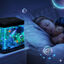 Nobleza - Acuario de Cristal 14L con Iluminaci&oacute;n LED y Sistema de Filtro, Pecera con Cubierta y Accesorios para Peces de Agua Dulce y Salada, Dise&ntilde;o Curvo Moderno, Negro, , large indicador imagen numero 3