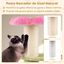 COSTWAY &Aacute;rbol Rascador para Gatos 60cm, Dise&ntilde;o Flores, Torre Peque&ntilde;a para Gatitos con Cama Acolchada de Tela Plush, Poste Rascador de Sisal, Bola Colgante, &Aacute;rbol Pequ&ntilde;o para Gatos, Interior (Rosa), , large indicador imagen numero 4