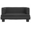 vidaXL Cama para perros de cuero sintético negra 80x45x30 cm, , large indicador imagen numero 3
