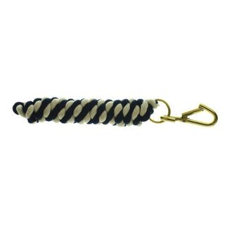 Ramal trenzado de soga para caballos color Azul marino/Crema