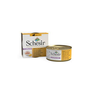 Schesir Adult atún con mango lata para gatos 