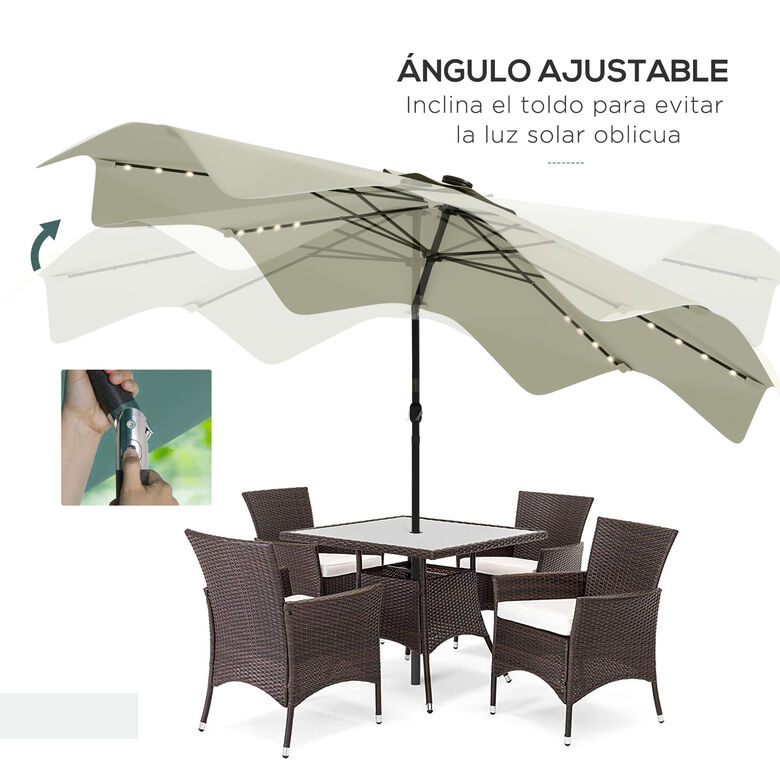 Outsunny Sombrilla De Jardín Crema thumbnail