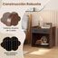 COSTWAY Jaula para Perros de Madera, Cajones Perro Estilo Mueble con 2 Cajones de Tela, Puerta con Cerradura, Casa para Mascotas para Perros Pequeños y Medianos, Mesa Auxiliar, 62X49,5X63 cm, , large indicador imagen numero 5