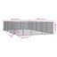 vidaXL Perrera de exterior acero galvanizado plateado 4x4x2 m, , large indicador imagen numero 6