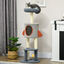 PawHut Árbol Rascador para Gatos de 116 cm Tipo de Cohete Torre para Gatos Interior con Postes para Rascar Cama Cueva y Juguete Estrella Ø44x116 cm Azul, , large indicador imagen numero 2