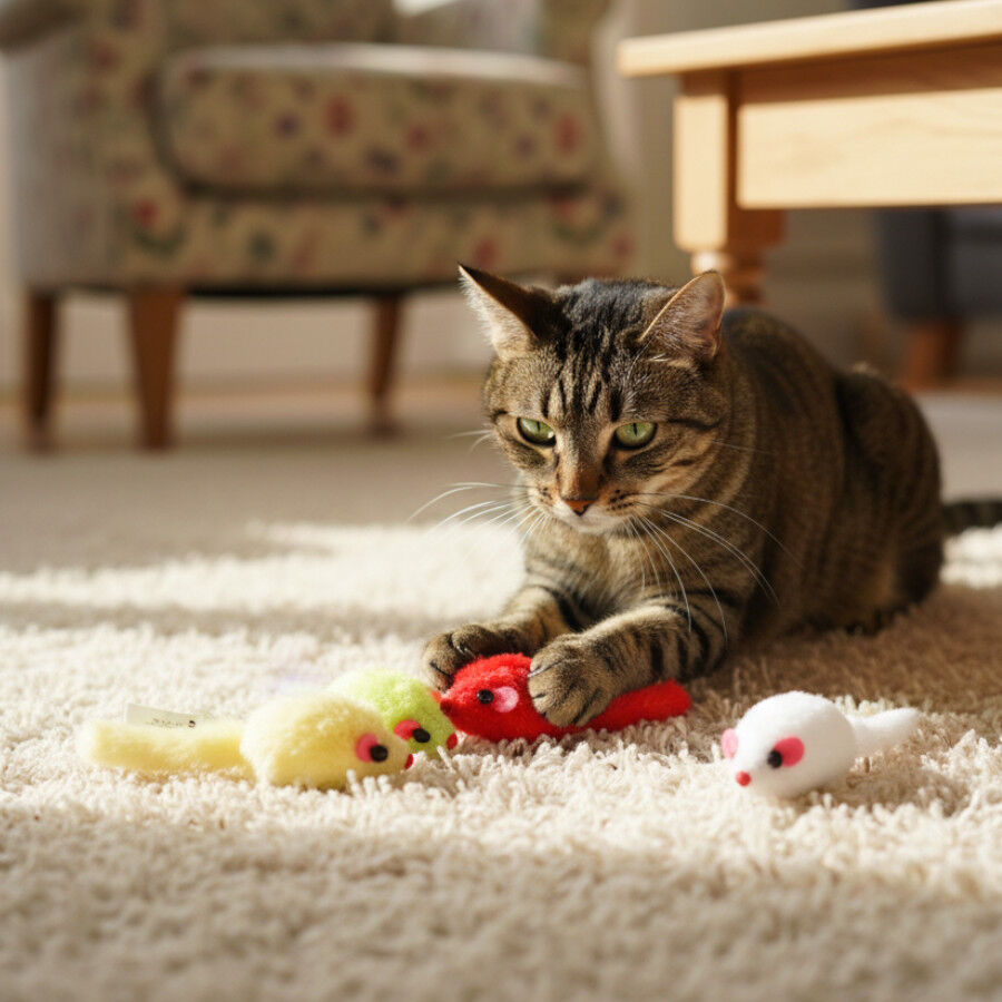 Tootoy! Rat&oacute;n de Peluche Colores Variados para gatos, , large Imagen numero 1