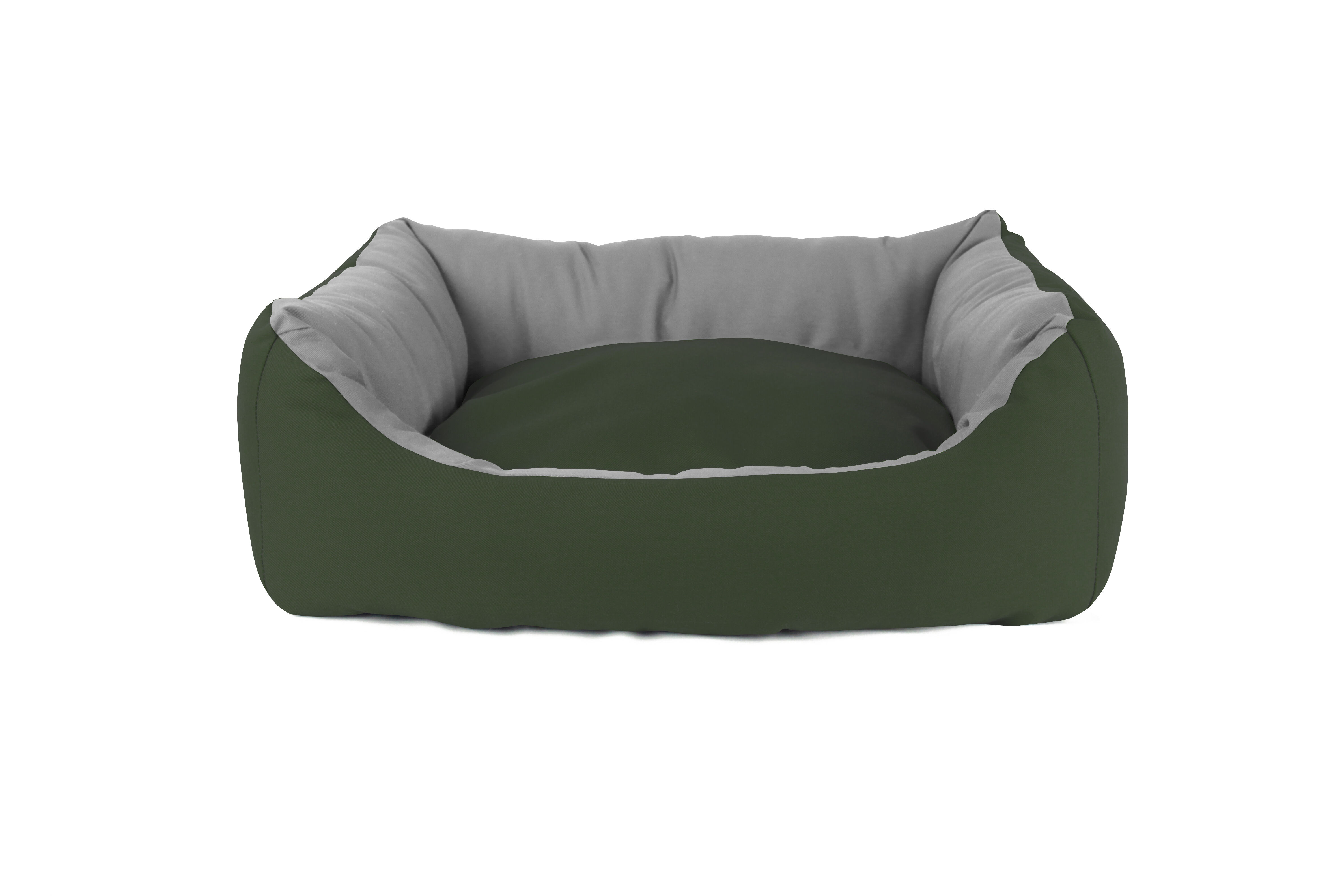 Gauty Cama Rectangular para Perros y Gatos  Tela de sarga - Verde y gris, , large Imagen numero 1