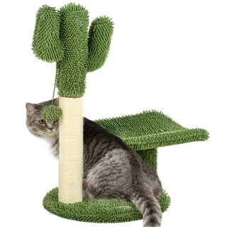 PawHut Árbol Rascador Verde para gatos