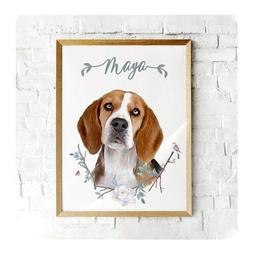 Mascochula wild retrato realista personalizado en digital con tu mascota thumbnail