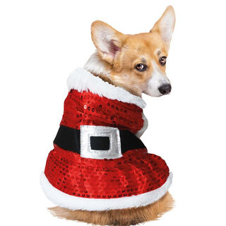 Guirma Disfraz de Papá Noel con lentejuelas para perro