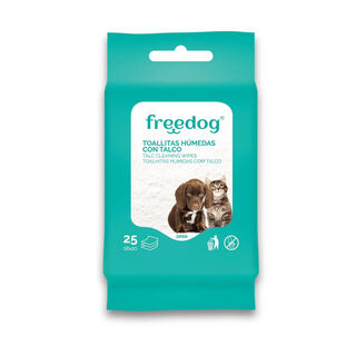 Freedog Toallitas Húmedas con Talco para perros y gatos