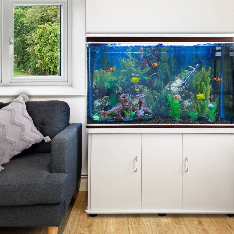 MonsterShop Acuario Completo con Mueble Blanco para peces thumbnail