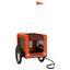 vidaXL Remolque bicicleta para perros hierro tela Oxford naranja negro, , large indicador imagen numero 2