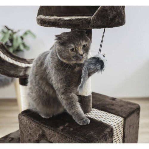 Kerbl &aacute;rbol rascador 3 plantas marr&oacute;n para gatos, , large Imagen numero 2