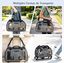 COSTWAY Transport&iacute;n con Ruedas para Gatos con Mango Telesc&oacute;pico, Bolsa Transporte Plegable con Asa Acolchada, Entradas con Cremallera y Coj&iacute;n Extra&iacute;ble, Portador de Viaje para Mascotas, Gris Azul, , large indicador imagen numero 4