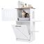 COSTWAY Armario para Caja de Arena para Gatos, Mueble Arenero Gato con Armario Abatible, 2 Plataformas, 2 Almohadillas Rascadoras de Sisal, Ba&ntilde;o Oculto, Casa de Madera para Gatitos de Interior Sal&oacute;n, , large indicador imagen numero 1