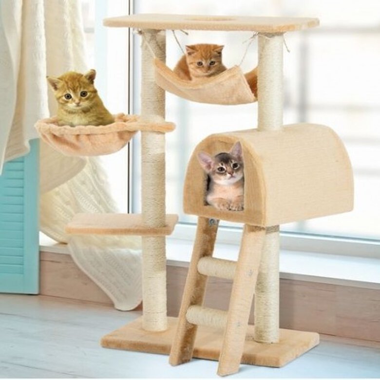 Rascador PawHut con plataforma Sisal natural color Beige, , large image number null