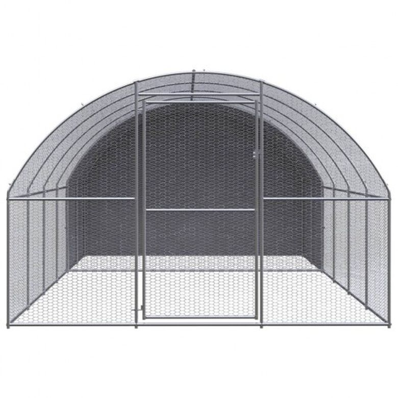 VidaXL Gallinero Exterior plateado thumbnail