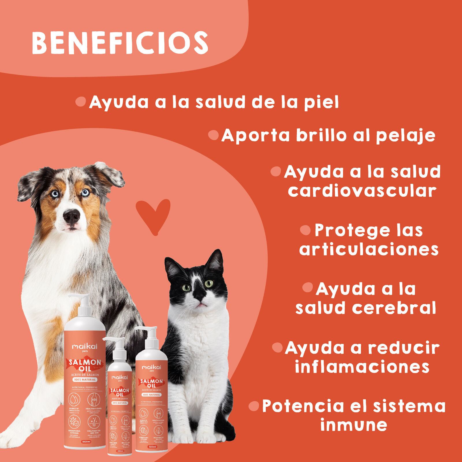 MAIKAI Aceite de Salmon Natural y Puro para Perros y Gatos thumbnail
