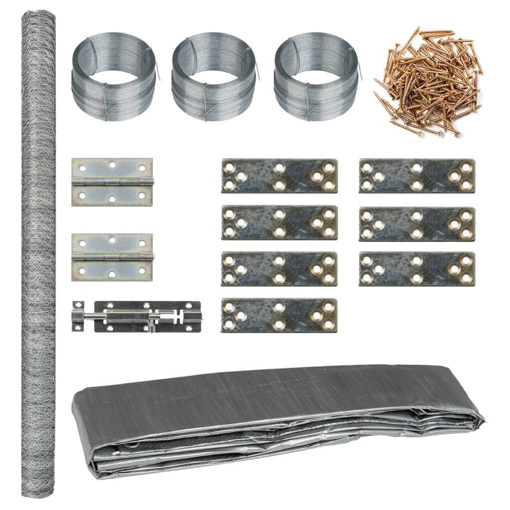 vidaXL Gallinero de metal para gallinas thumbnail