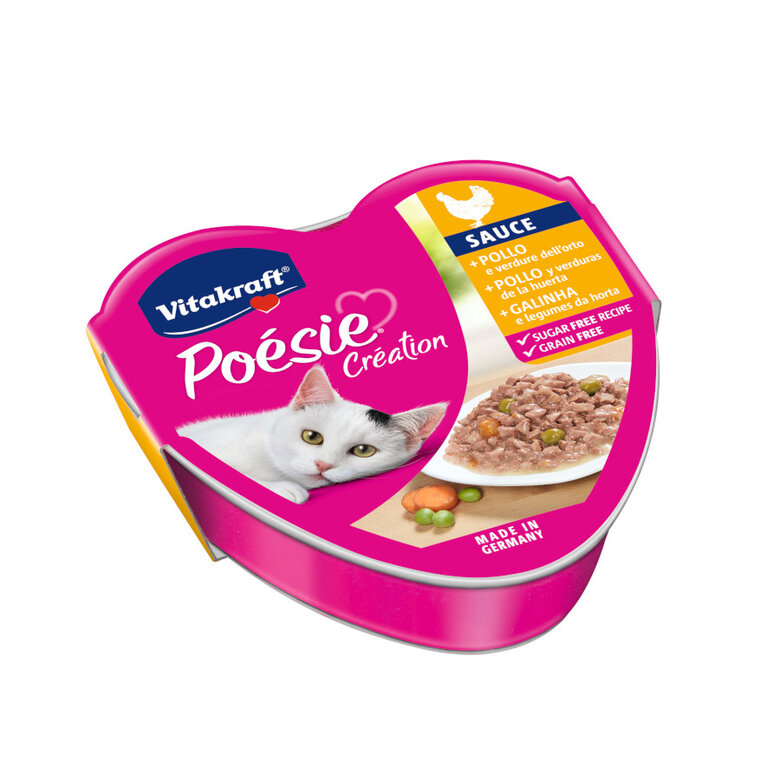 Vitakraft Poésie Pollo tarrina en salsa para gatos , , large image number null