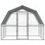 vidaXL Jaulas perros con techo puerta 2 uds acero galvanizado plateado, , large indicador imagen numero 9