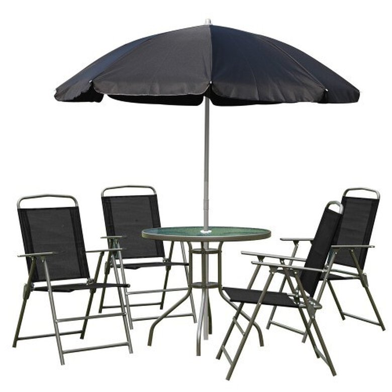 Conjunto Outsunny de muebles para jardín color Negro, , large image number null