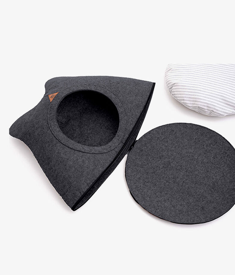 Pet and Co Cueva De Cama De Lana Antracita Nala Gatos thumbnail