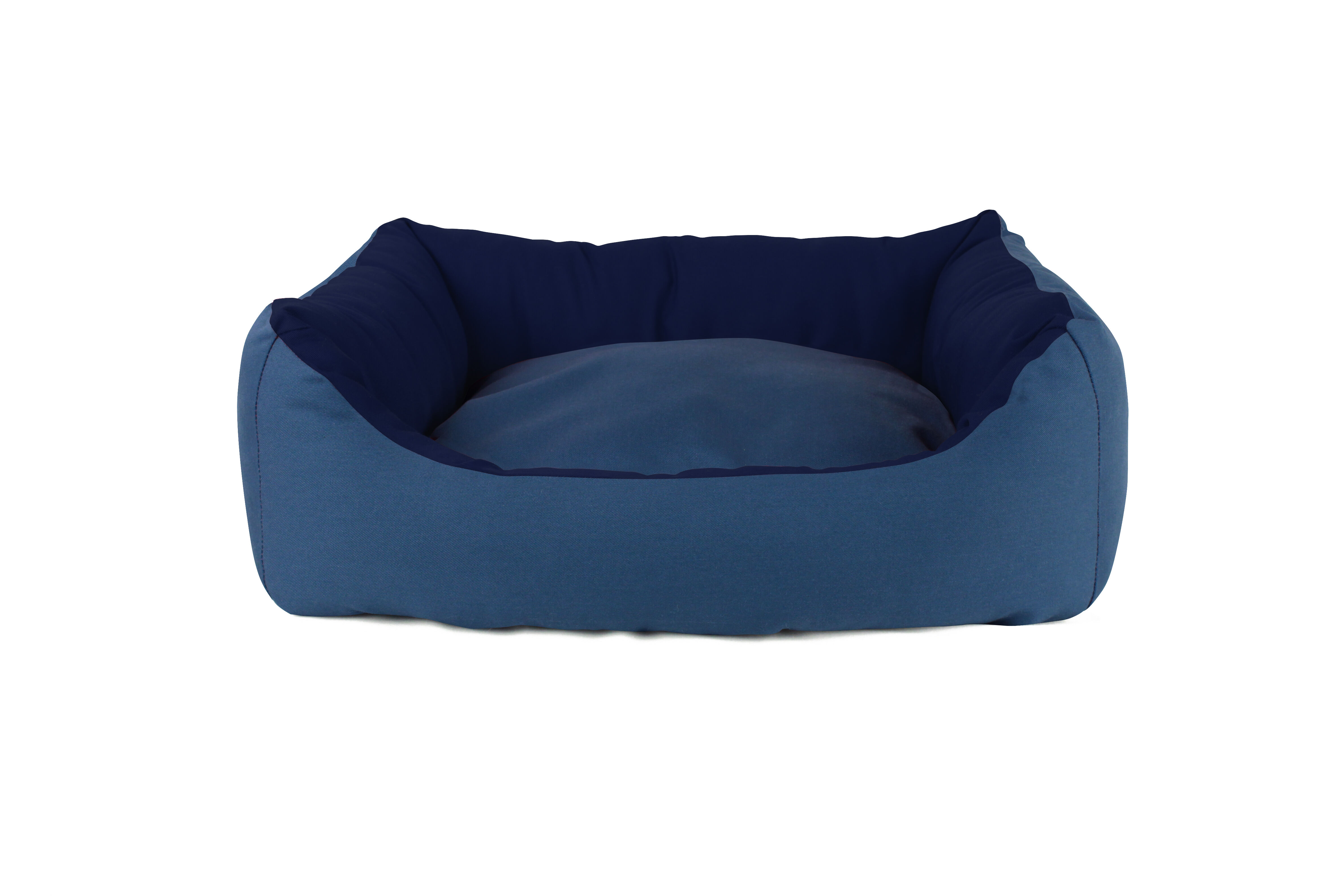 Gauty Cama Rectangular para Perros y Gatos  Tela de sarga - Azul y azul oscuro, , large Imagen numero 1