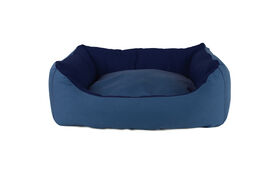 Gauty Cama Rectangular azul y azul oscuro para Perros y Gatos