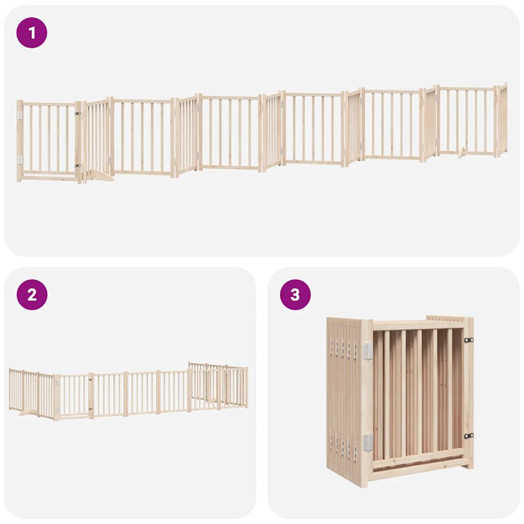 vidaXL Puerta para Perros Plegable Paneles Puerta de Seguridad Madera de &Aacute;lamo, , large Imagen numero 7