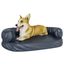 Vidaxl sofá acolchado de cuero gris para mascotas, , large indicador imagen numero 4