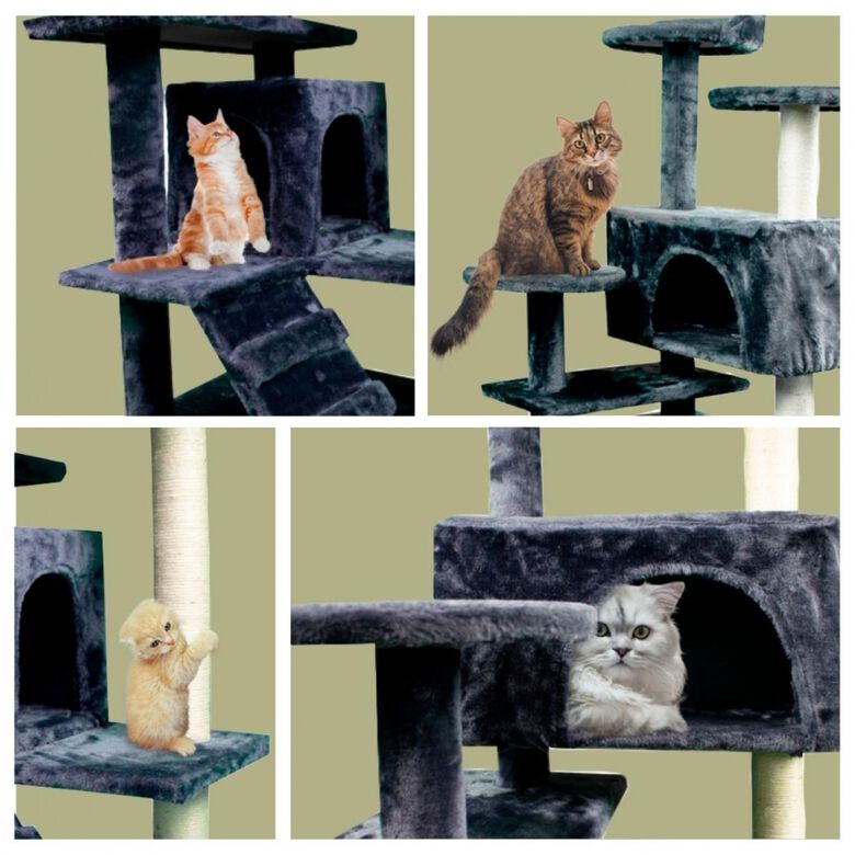 MOBICLINIC Árbol rascador gris para gatos thumbnail