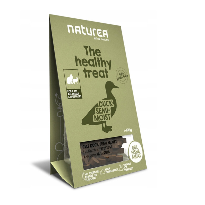 100 g Naturea Bocaditos Pato para gatos