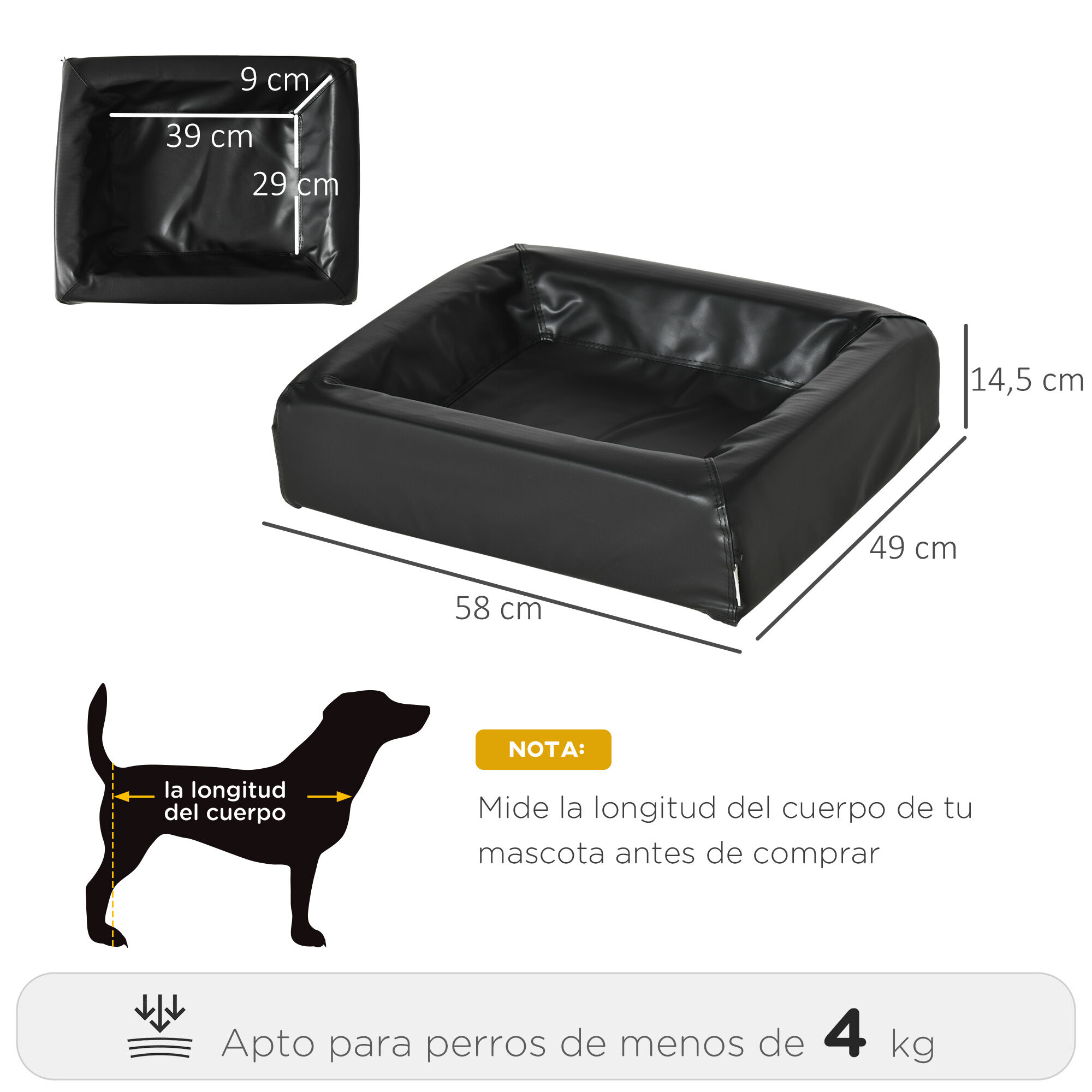 PawHut Cama para Perros Gatos, , large Imagen numero 2