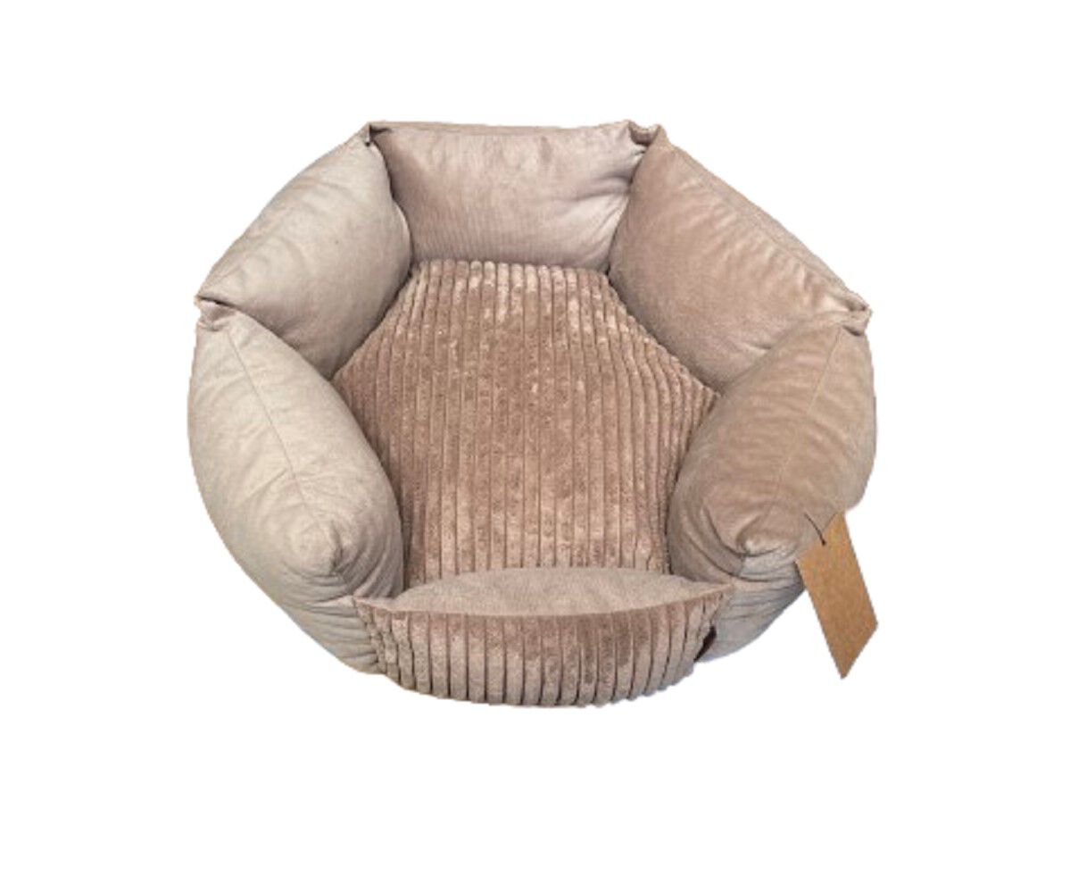 Cama para gatos de terciopelo beige, , large Imagen numero 1