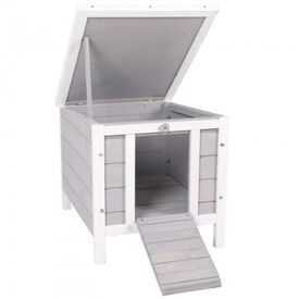 PawHut Conejera de Exterior Color Gris