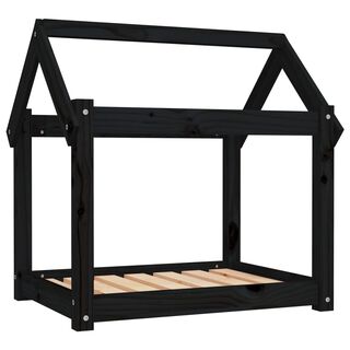 VidaXL Estructura Cama con forma de casa negra para perros