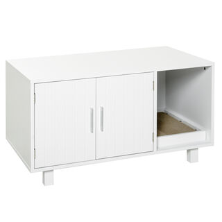 PawHut Arenero Blanco para Gatos 
