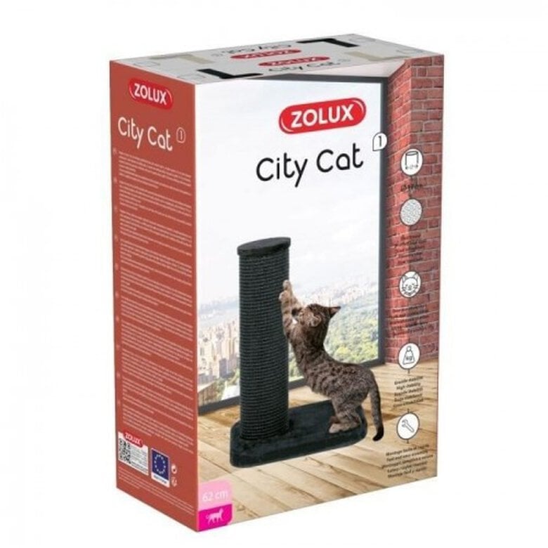Zolux poste rascador city cat gris oscuro para gatos, , large image number null