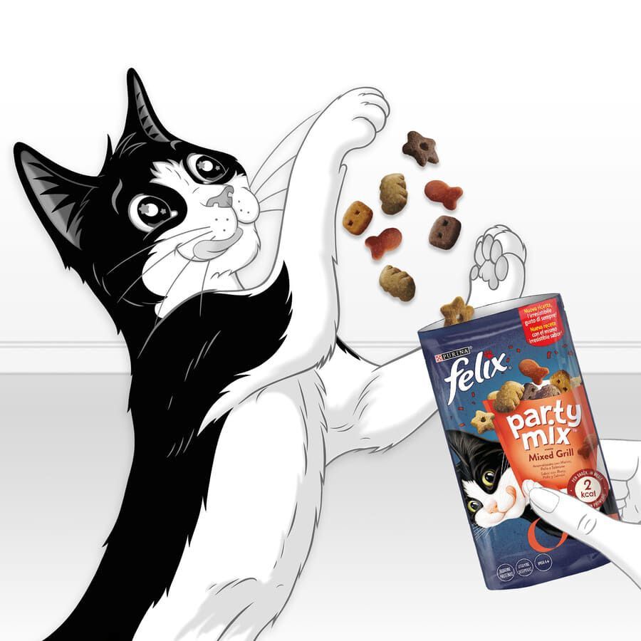 Felix Party Mix Queso Bocaditos para gatos thumbnail